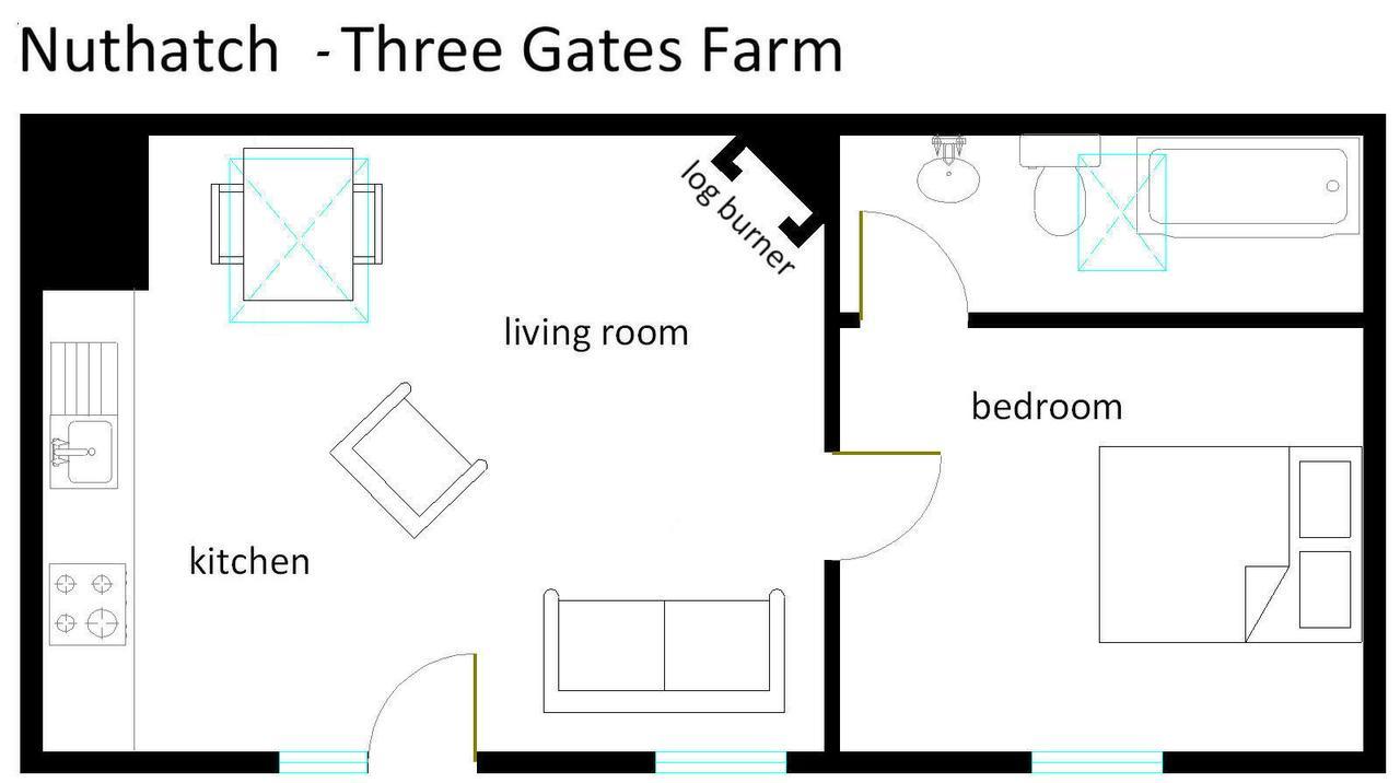 Three Gates Farm Holiday Cottages Huntsham Exteriör bild